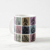 Retro Bigfoot Drinkware Vintage Sasquatch Gift コーヒーマグカップ (正面左)