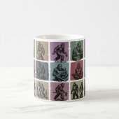 Retro Bigfoot Drinkware Vintage Sasquatch Gift コーヒーマグカップ (中央)