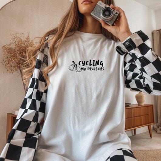 Retro bike Girl Irony black トライブレンドＴシャツ