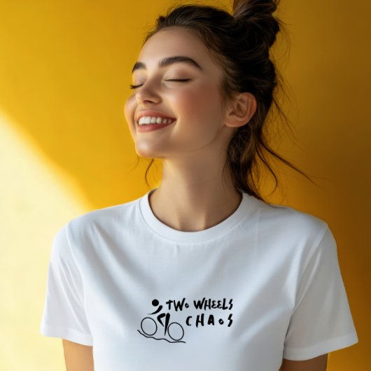 Retro bike Girl Irony black トライブレンドTシャツ