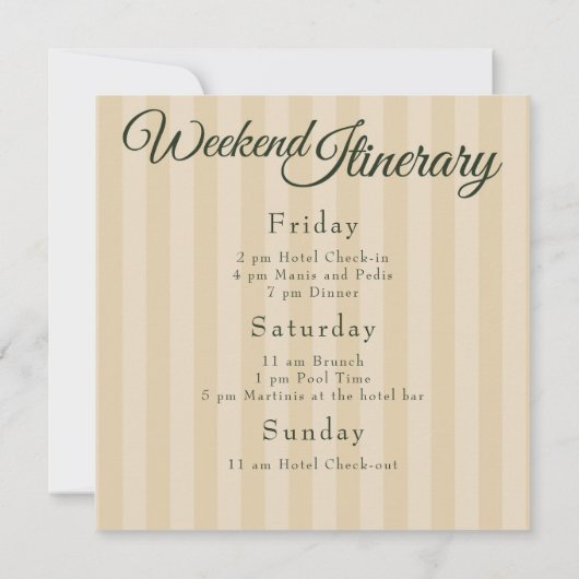 Retro Bikinis & Martinis Bachelorette 招待状 (裏面)