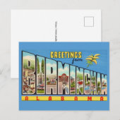 Retro Birmingham AL Greeting ポストカード (正面/裏面)