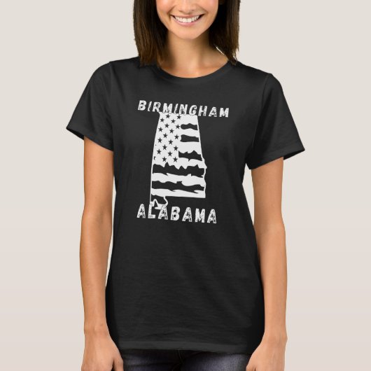 Retro Birmingham Alabama Apparel Tシャツ (正面)
