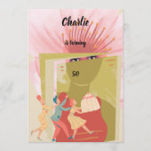 Retro birthday 招待状 (正面)