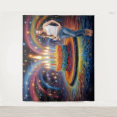 Retro Birthday Cake Backdrop Party Decoration タペストリー (正面)