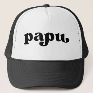 Retro Black and White Grandpa Greek Papu キャップ