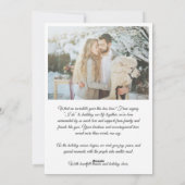 Retro Black Calligraphy Married Little Christmas シーズンカード (裏面)