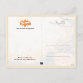 Retro Black Cat with Jack O' Lantern シーズンポストカード (裏面)