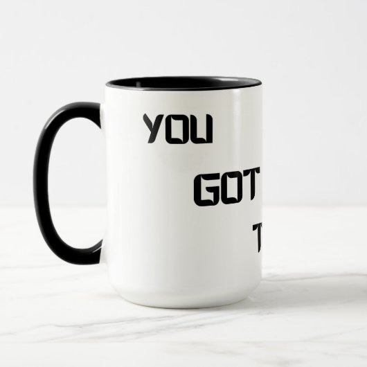 Retro Black Cat "You Got This" Mug マグカップ (左)
