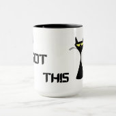 Retro Black Cat "You Got This" Mug マグカップ (中央)