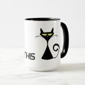 Retro Black Cat "You Got This" Mug マグカップ (正面右)