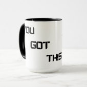 Retro Black Cat "You Got This" Mug マグカップ (正面左)