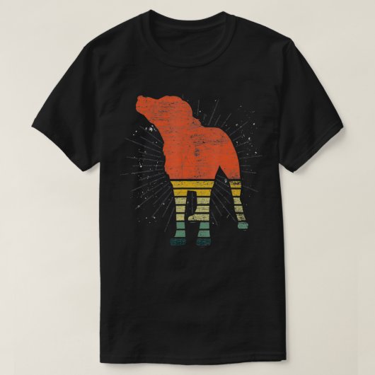 Retro Black Lab  Tシャツ (デザイン正面)