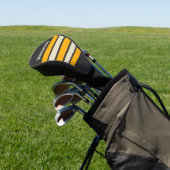 Retro Black Sun Across Striping with Name ゴルフヘッドカバー (インサイチュ)