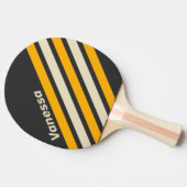 Retro Black Sun Angled Striping with Name 卓球ラケット (横)