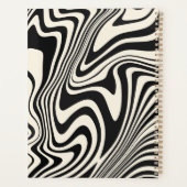 Retro Black Swirl Abstract Pattern プランナー手帳 (裏面)
