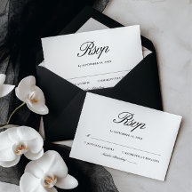 Retro Black & White Elegant Wedding