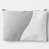 Retro black white lines Abstract minimal Monogram  アクセサリーポーチ (裏面)