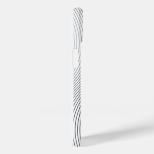 Retro black white lines Abstract minimal Monogram Case-Mate iPhoneケース (裏面 / 右)