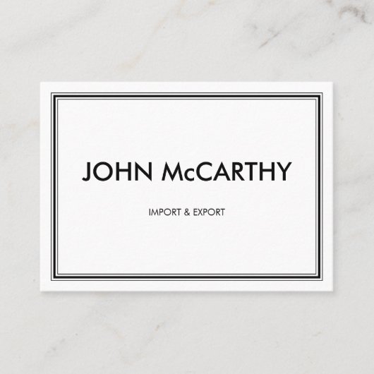 Retro Black White Professional Three Stripes 名刺 (正面)