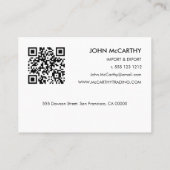 Retro Black White Professional Three Stripes 名刺 (裏面)