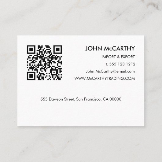 Retro Black White Professional Three Stripes 名刺 (裏面)