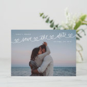 Retro Black & White Wedding Website QR Code Photo セーブザデート (スタンド正面)