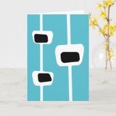 Retro Blank Folded Greeting Card カード (黄色い花)