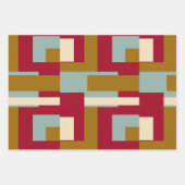 Retro Block Design 3 ラッピングペーパーシート (正面)
