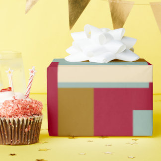 Retro Block Design 3 ラッピングペーパー