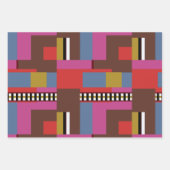 Retro Block Design 6 ラッピングペーパーシート (正面)