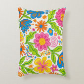 Retro Bloom Floral アクセントクッション (正面(垂直))