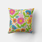 Retro Bloom Floral  クッション (裏面)