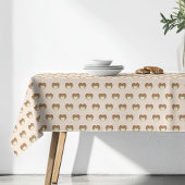 Retro Bloom Tablecloth Brown Green Cozy Accent テーブルクロス