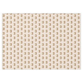 Retro Bloom Tablecloth Brown Green Cozy Accent テーブルクロス (正面(横))