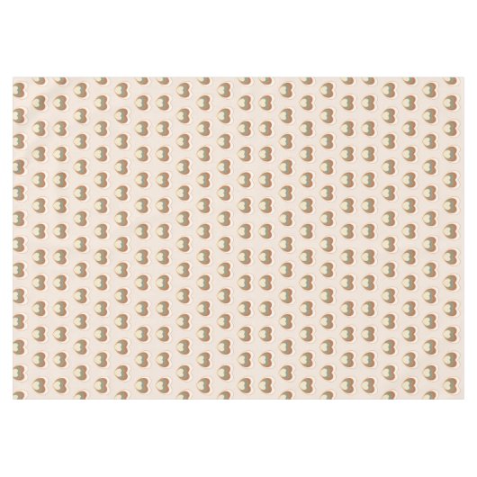 Retro Bloom Tablecloth Brown Green Cozy Accent テーブルクロス (正面(横))