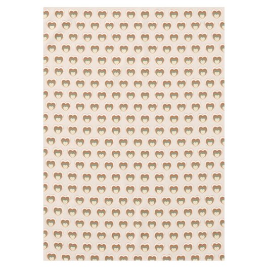 Retro Bloom Tablecloth Brown Green Cozy Accent テーブルクロス (正面)