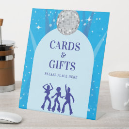 Retro Blue 70s Disco Dancing Queen Cards & Gifts 台座サイン