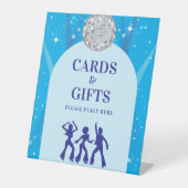 Retro Blue 70s Disco Dancing Queen Cards & Gifts 台座サイン (正面)