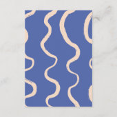 Retro Blue & Beige Bold Typography Wedding Details エンクロージャーカード (裏面)