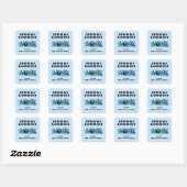 Retro Blue＆Blue Spooky Goodies Halloween スクエアシール (シート)