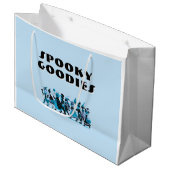 Retro Blue＆Blue Spooky Goodies Halloween ラージペーパーバッグ (正面アングル)