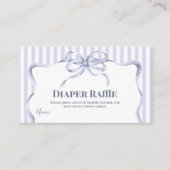 Retro Blue Bow Cafe Bebe Boy Coffee Baby Shower エンクロージャーカード (正面)