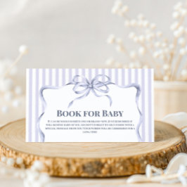 Retro Blue Bow Cafe Bebe Boy Coffee Baby Shower エンクロージャーカード