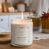 Retro Blue Bow Cafe Bebe Boy Coffee Baby Shower スクエアシール