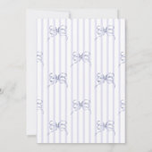 Retro Blue Bow Cafe Bebe Boy Coffee Baby Shower 招待状 (裏面)