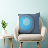 Retro Blue Circles クッション (椅子)
