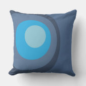Retro Blue Circles クッション (正面)