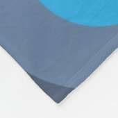 Retro Blue Circles フリースブランケット (角)