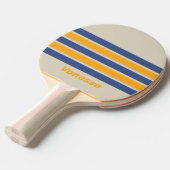 Retro Blue Crush Sunset Across Striping with Name 卓球ラケット (正面アングル)